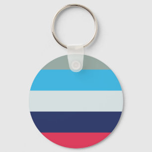 Chaveiro Bandas De Azul E Borgonha
