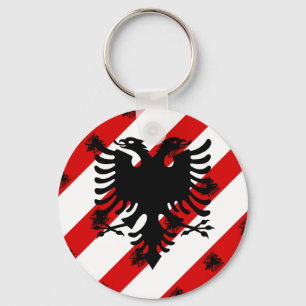 Chaveiro Bandeira albanesa das listras
