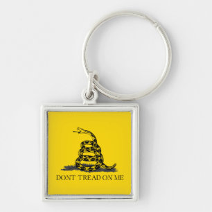 Chaveiro Bandeira Amarela Clássica de Gadsden Não Pise em M