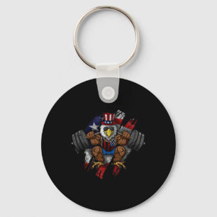Chaveiro Bandeira Americana Águia Careca Musculosa Biciclet