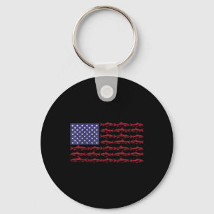 Chaveiro Bandeira Americana B Pesca Patriótico Homens Menin