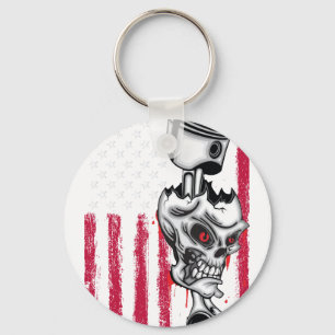 Chaveiro Bandeira Americana Carro Muscle Piston 5