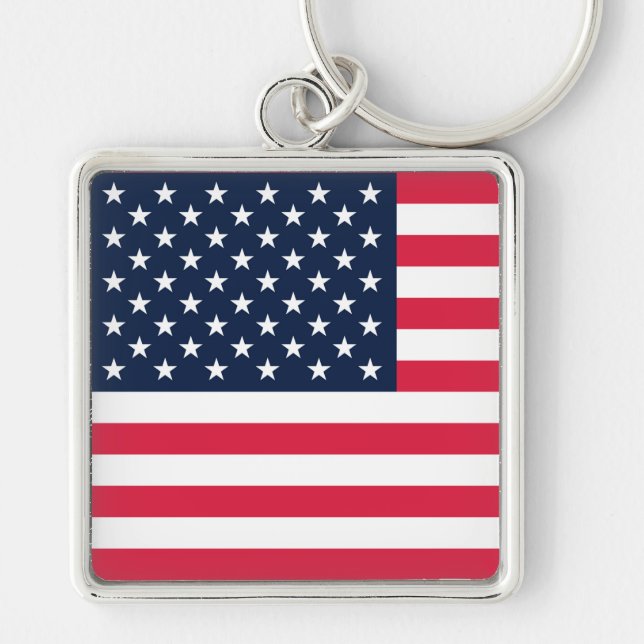 Chaveiro Bandeira Americana de 50 Estrelas: Velhas Estrelas (Frente)