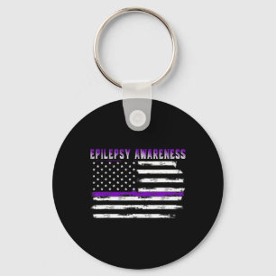 Chaveiro Bandeira americana de conscientização sobre epilep