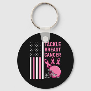 Chaveiro Bandeira Americana de Futebol do Cancer da Mama