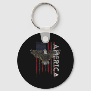 Chaveiro Bandeira Americana Distress Vintage Bandeiras EUA