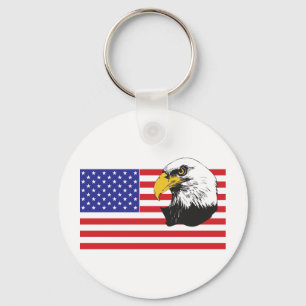 Chaveiro Bandeira Americana e Águia