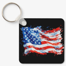 Bandeira Americana EUA Aquarela 4 de Julho