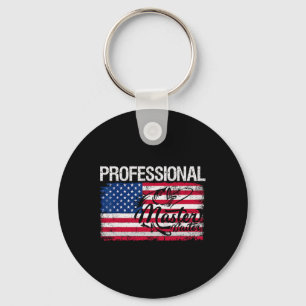 Chaveiro Bandeira Americana Funny Fishing Retro Profissiona