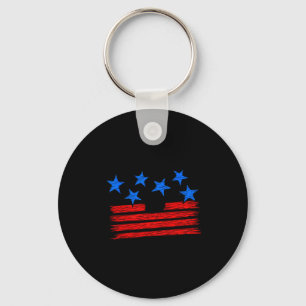 Chaveiro Bandeira americana listras e estrelas patriótica 4