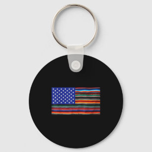 Chaveiro bandeira americana mexicana serape cinco de mayo p