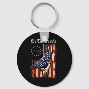 Chaveiro Bandeira Americana Nós Povo História 1776 4 De Jul