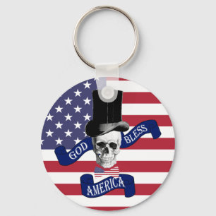 Chaveiro Bandeira Americana Patriótica