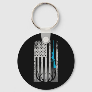 Chaveiro Bandeira Americana Patriótica Caça Engraçada ao Ve