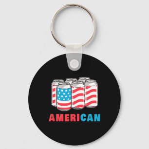 Chaveiro Bandeira Americana Patriótica da Cerveja do 4 de J