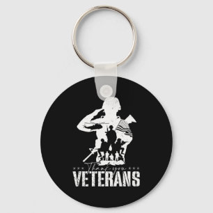 Chaveiro Bandeira Americana Patriótica Obrigado Veteranos H