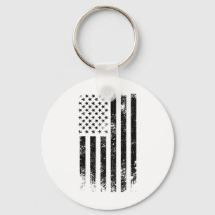 Chaveiro Bandeira Americana Preta Patriótica dos EUA Distre