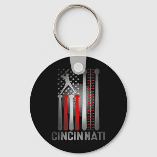 Chaveiro Bandeira Americana Retro Cincinnati Distressed Bas