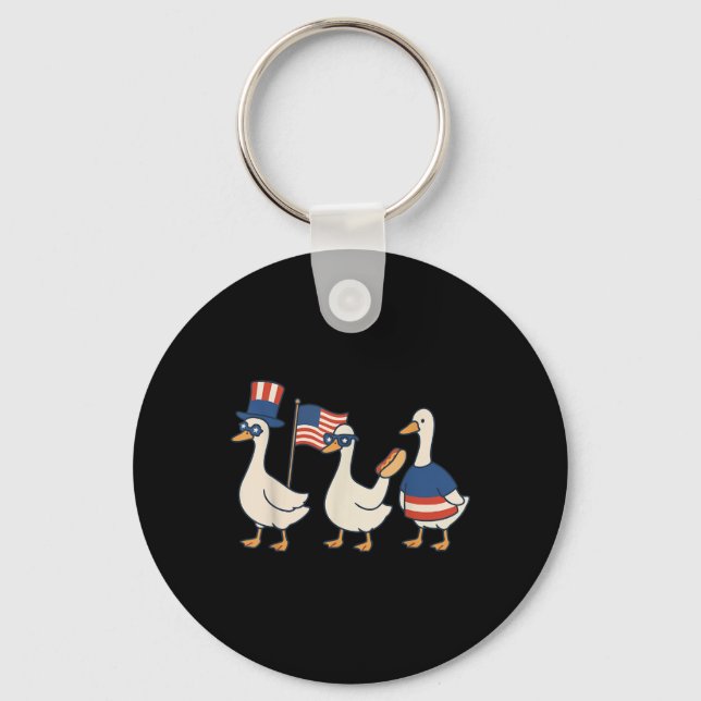 Chaveiro Bandeira Americana Silly Goose Meme Engraçado 4 De (Frente)
