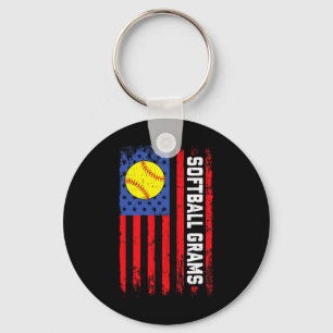 Chaveiro Bandeira Americana Softll Gramas Engraçado Jogador