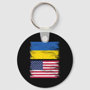 Chaveiro Bandeira Americana Ucraniana Ucrânia EUA América R