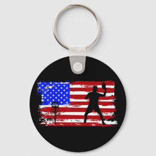 Chaveiro Bandeira Americana Vintage Disco Golfe Homens Mulh