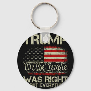 Chaveiro Bandeira Americana Vintage dos EUA Trump Estava Ce