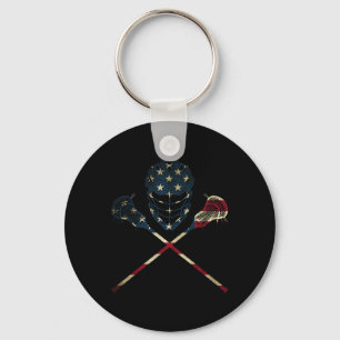 Chaveiro Bandeira Americana Vintage Engraçada Lacrosse Espo