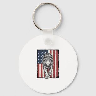 Chaveiro Bandeira Americana Vintage Gravada Patriótica do T
