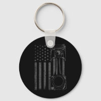 Bandeira Americana Vintage Pistão Carro de Músculo