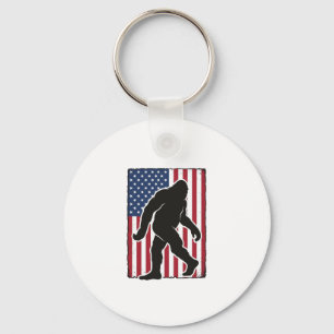 Chaveiro Bandeira Americana Vintage Silhueta de Pé Grande V