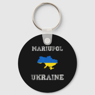 Chaveiro Bandeira Angustiada da Ucrânia Orgulho de Mariupol