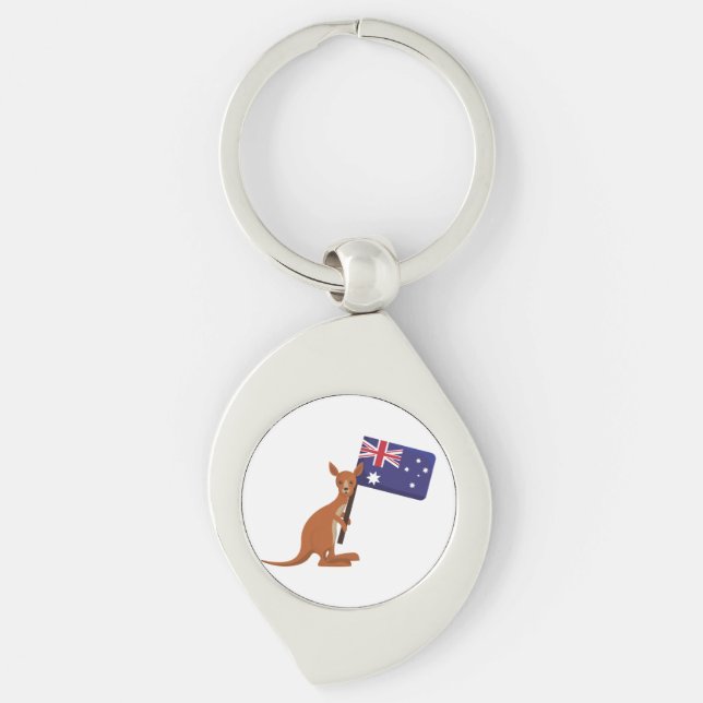 Chaveiro bandeira australiana canguru (Frente)