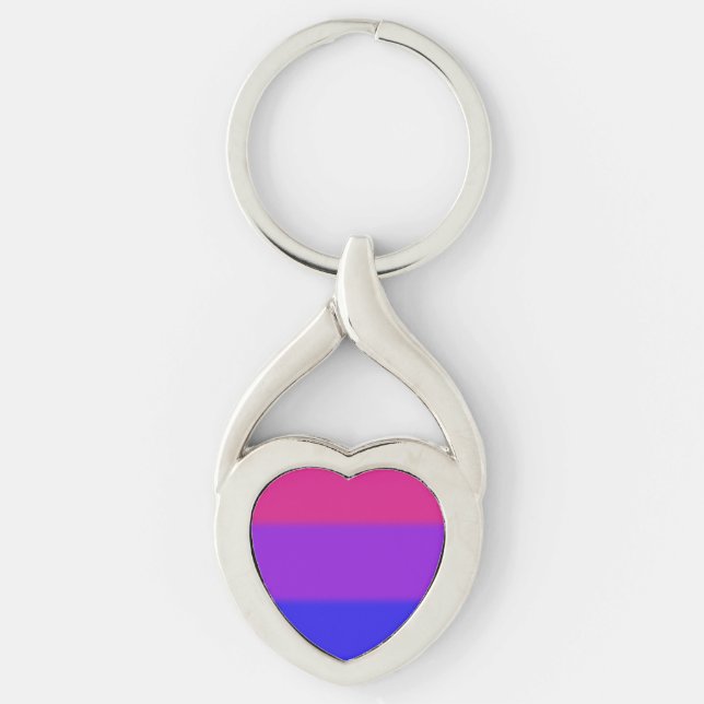 Chaveiro Bandeira bissexual do orgulho de Falln (Frente)
