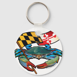 Chaveiro Bandeira Blue Crab Maryland