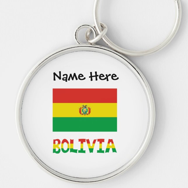 Chaveiro Bandeira Boliviana Personalizada  (Frente)