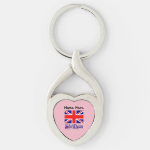 Chaveiro Bandeira Britânica do Reino Unido Personalização P