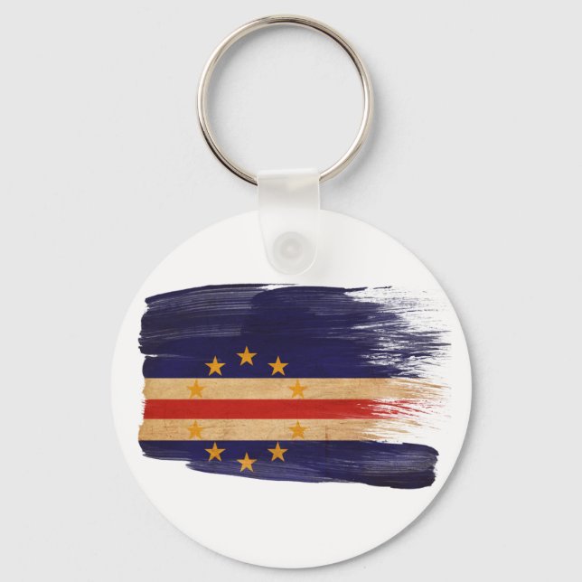 Chaveiro Bandeira Cabo Verde (Frente)