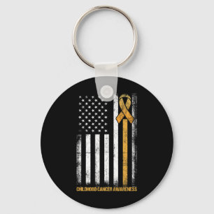 Chaveiro Bandeira Cancer Americana Patriótica Mês dos Eua