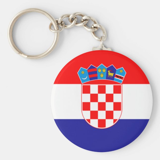 Chaveiro Bandeira croata com Casaco de armas (Frente)