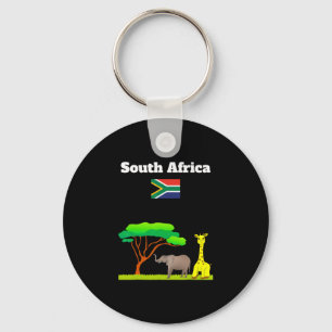 Chaveiro Bandeira da África do Sul Souvenir de Férias Amant