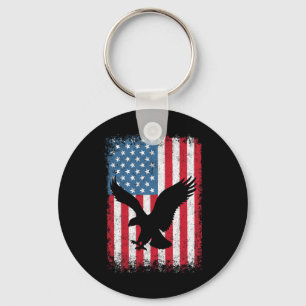 Chaveiro Bandeira da águia americana no dia 4 de julho - Di