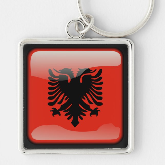 Chaveiro Bandeira da Albânia (Frente)
