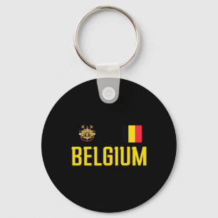Chaveiro Bandeira da Bélgica Belgie Futebol Torcedor de Fut