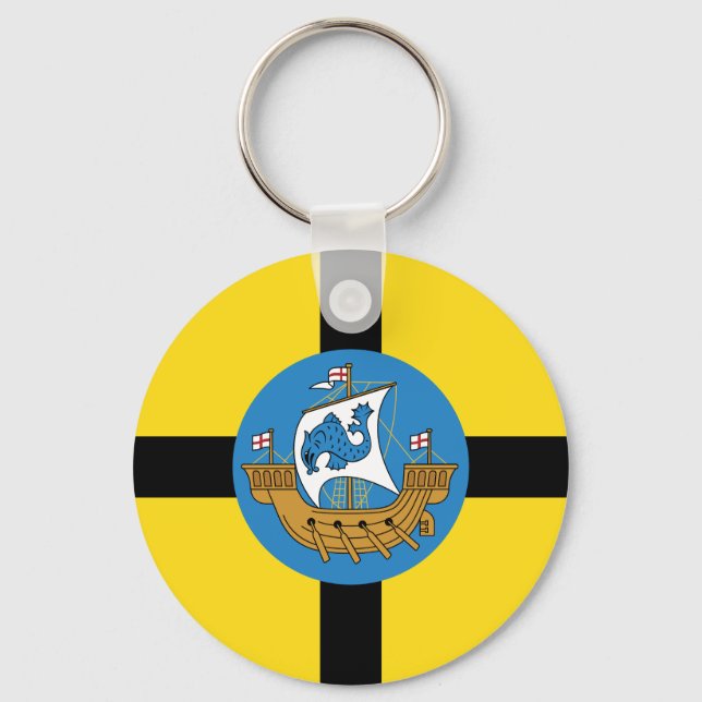 Chaveiro Bandeira da Cidade de Wellington, Nova Zelândia (Frente)