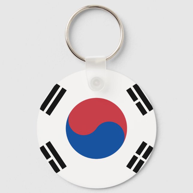 Chaveiro Bandeira da Coreia do Sul - Coreia - Taegeukgi - 대 (Frente)