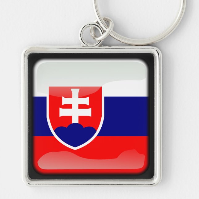 Chaveiro Bandeira da Eslováquia (Frente)