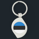 Chaveiro Bandeira da Estônia<br><div class="desc">Bandeira Patriótica da Estônia.</div>