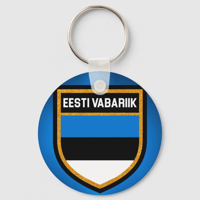 Chaveiro Bandeira da Estônia (Frente)