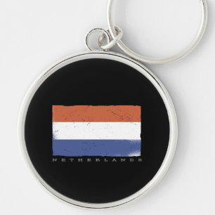 Chaveiro Bandeira da Holanda com Texto dos Países Baixos
